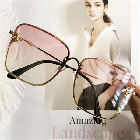 NEW 2021 Popular brand Oversize Square Sunglasses For Women and Ladies Luxury Driving Superstar Designer Sunglasses With Shades and Gradient Glasses With UV400 Protection