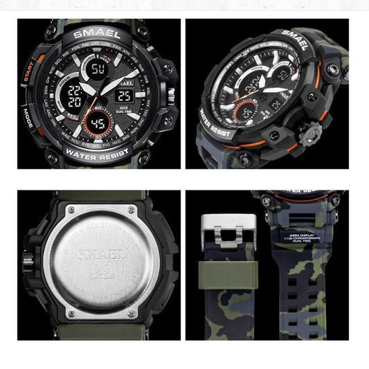 Modern Sport Waterproof 50M Men Watches With LED Digital Display In Military Armi Relogio Masculino Style