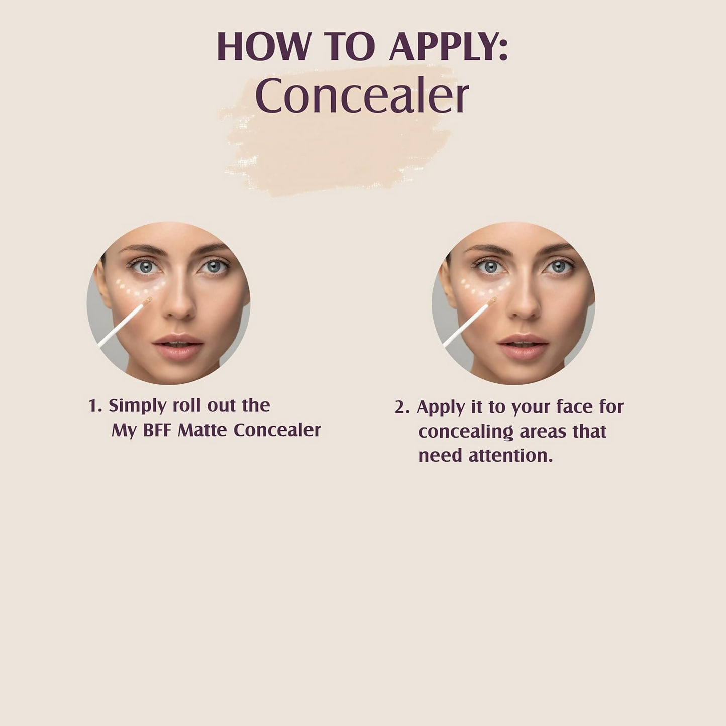 Glam21 My BFF Matte Liquid Concealer For All Skin Tone Matte Finish - Beige