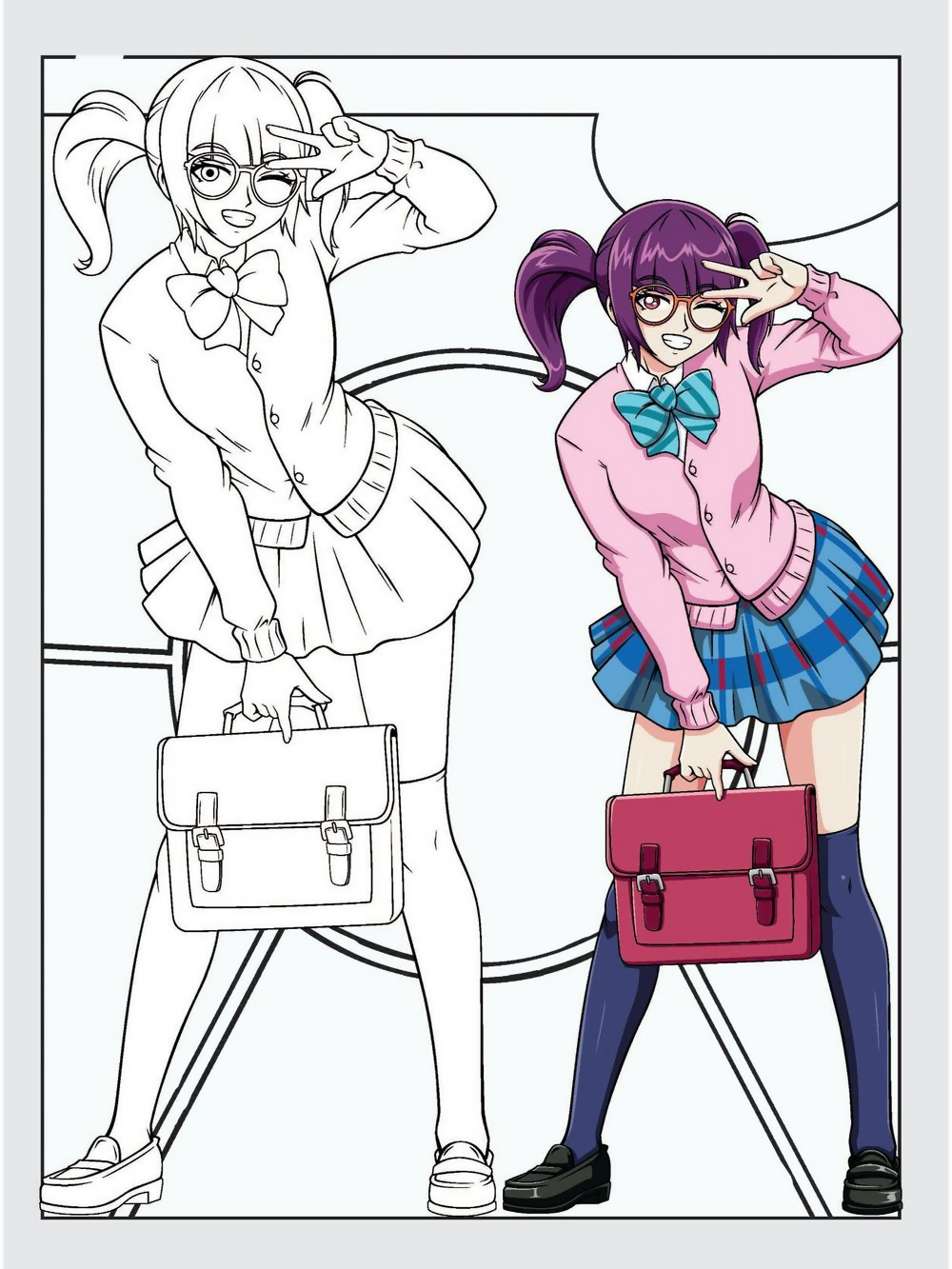 Dreamland Publications Colour Your Own Manga Book 4 With Free Manga Colouring Poster For Kids