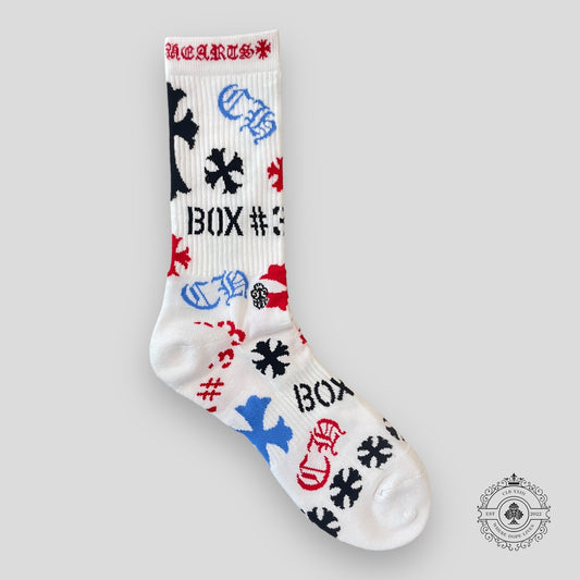 Chrome Hearts Stencil Socks in White