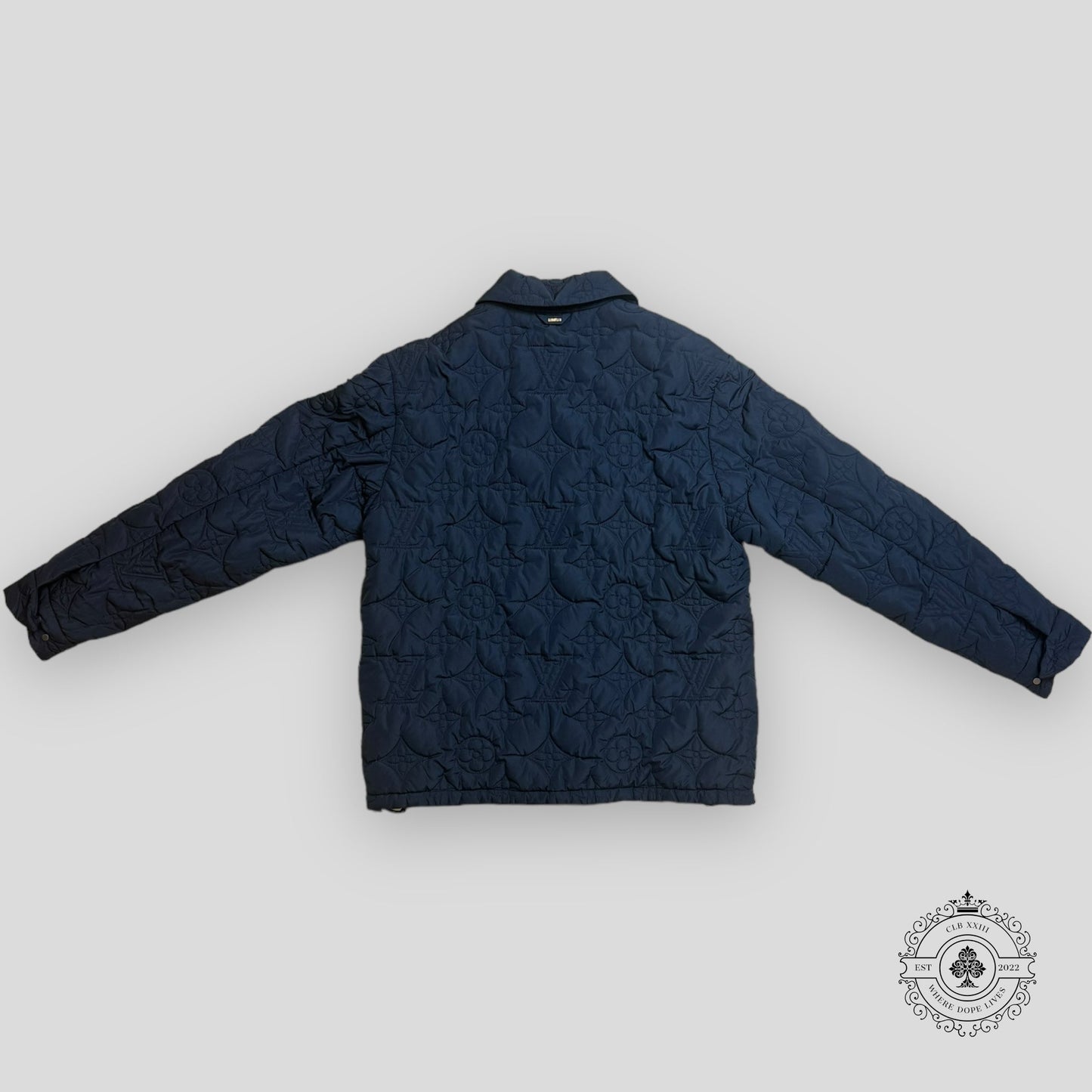 Louis Vuitton Monogram Embossed Padded Jacket in Black