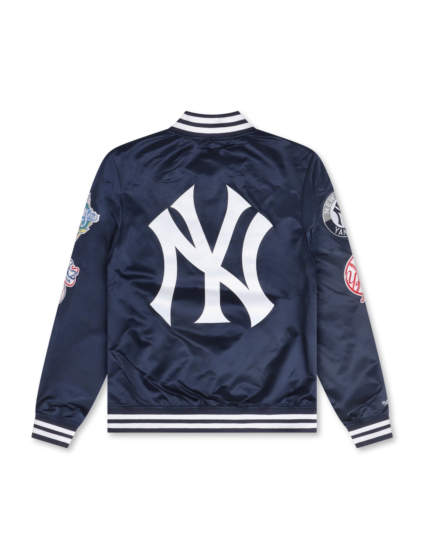 Mitchell & Ness Court Double Clutch Satin Jacket - Navy