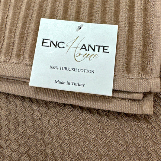 Enchante Home Timaru Turkish Cotton 2pcs Towel Set - Sand