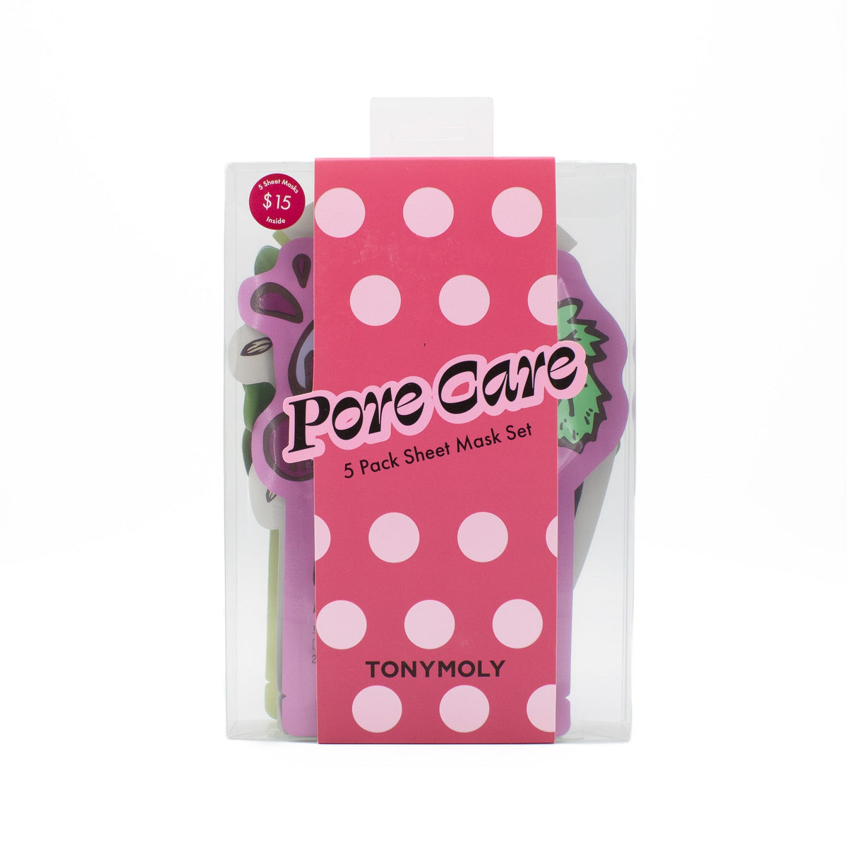 TONYMOLY Pore Care 5 Pack Sheet Mask Set - New