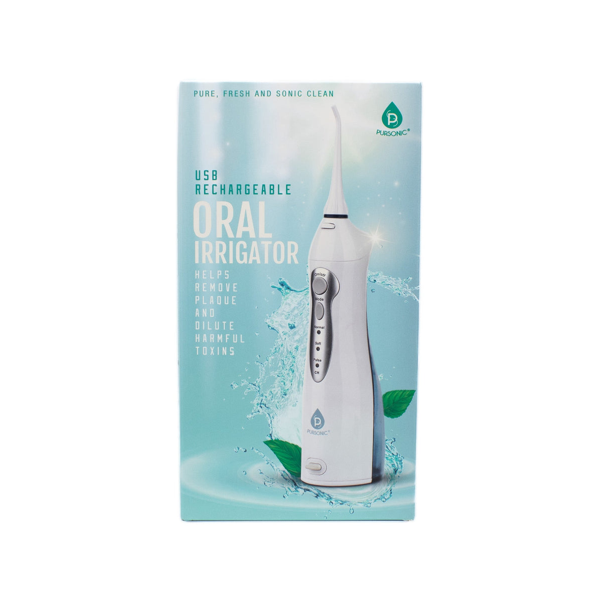 Pursonic USB Rechargeable Oral Irrigator & Water Flossing Device - New