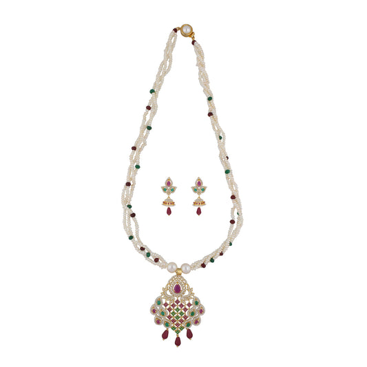 J Pearls Gamini 3 Lines Seed Pearl Necklaces - Real Pearl Jewelry