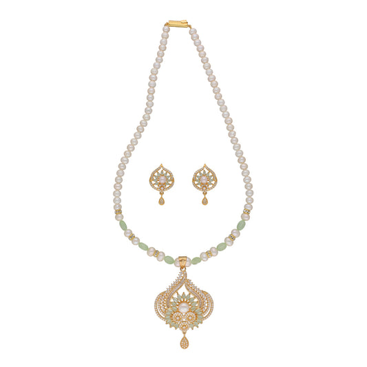 J Pearls Fatehjit 1 Line Pearl Sets - Real Pearl Jewelry