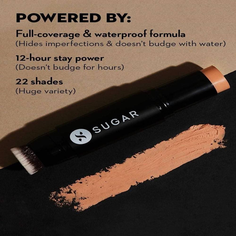 Sugar Ace Of Face Foundation Stick - Con Panna (Medium Tan, Golden Undertone)