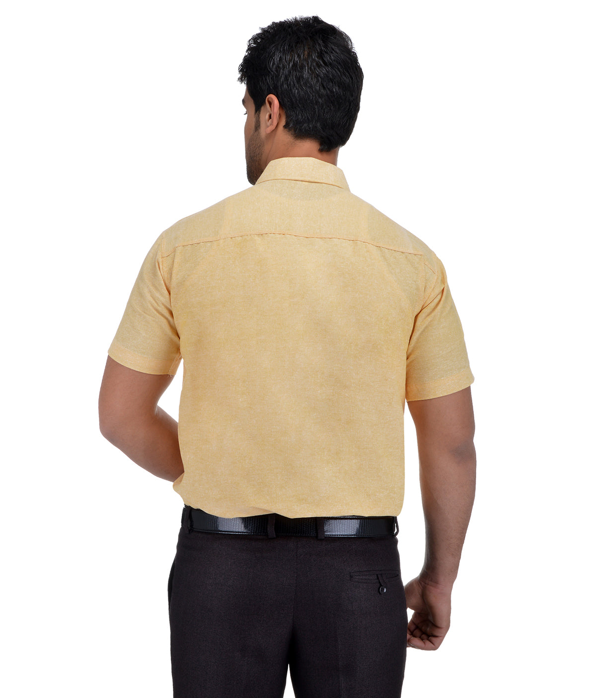 RIAG Beige Men's Half Sleeves Solid Shirt