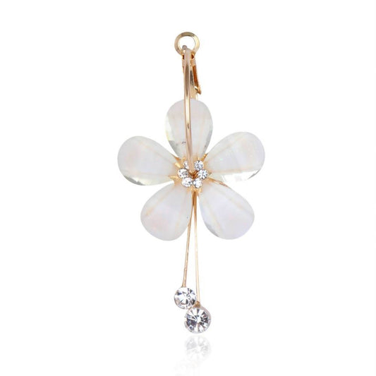 Trendoo Jewelry Gold-Polished Stylish Fancy Party Wear Beige Drops