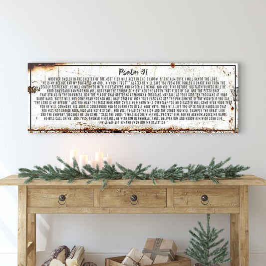 Psalm 91 - He Is My Refuge Sign