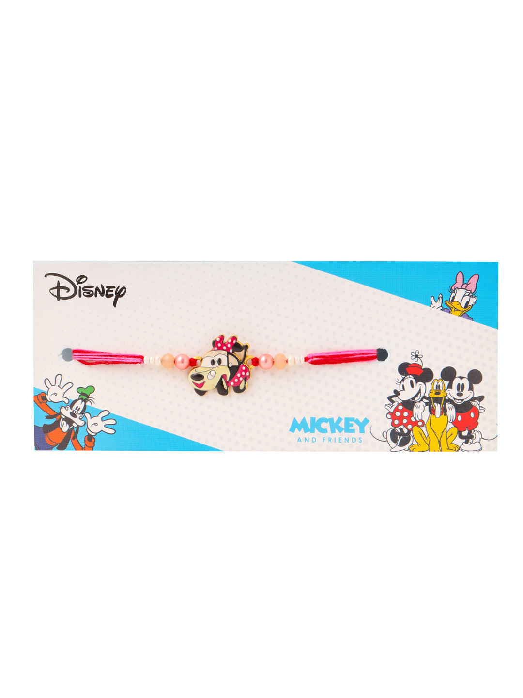 NVR Stylish Red Cartoon Character Kids Rakhi with Roli Chawal Chandan & Mishri