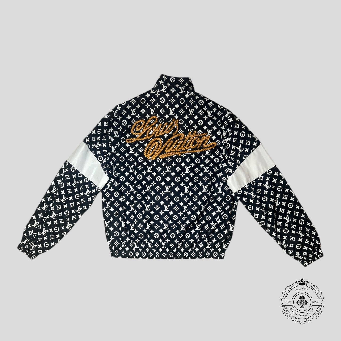 Louis Vuitton Monogram Printed Technical Tracksuit in Black/White