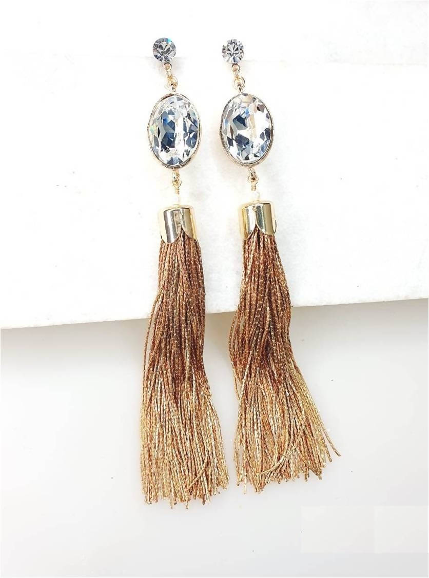 Bling Accessories Swarovski Crystal Tassel Stud Earrings