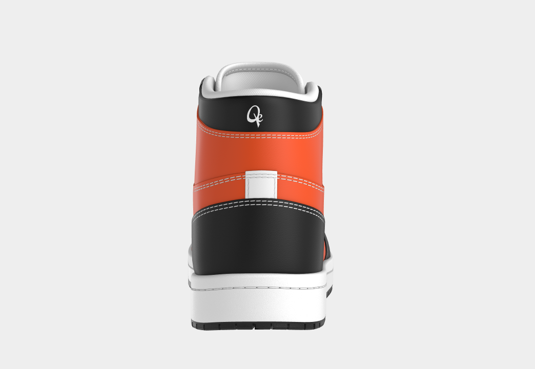 QE Orange Black Force Sneakers