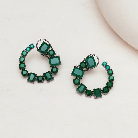Jade Stud Earrings- Ruby Raang