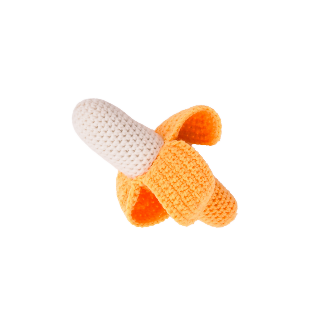 Nesta Toys Crochet Fruit Toys, Pretend Play Plush Toys for Kids, Stuffed Toys for Babies (5 Pcs)
