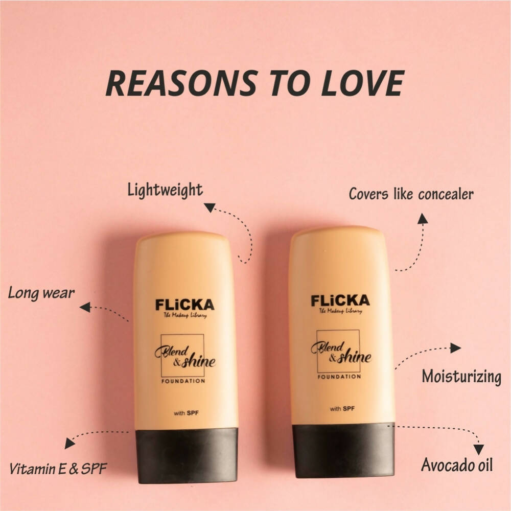 Flicka Blend & Shine Foundation - Caramel