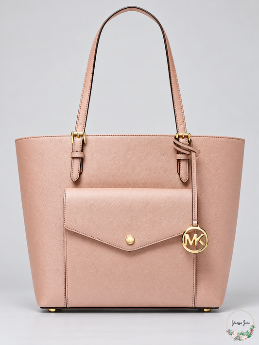 Michael Kors Jet Set Snap Pocket Leather Tote