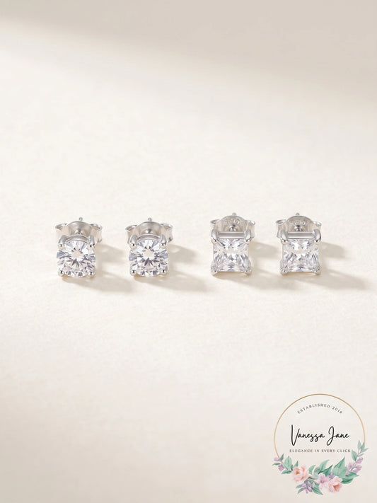 Giani Bernini 2-PC. Set Cubic Zirconia Stud Earrings in Sterling Silver