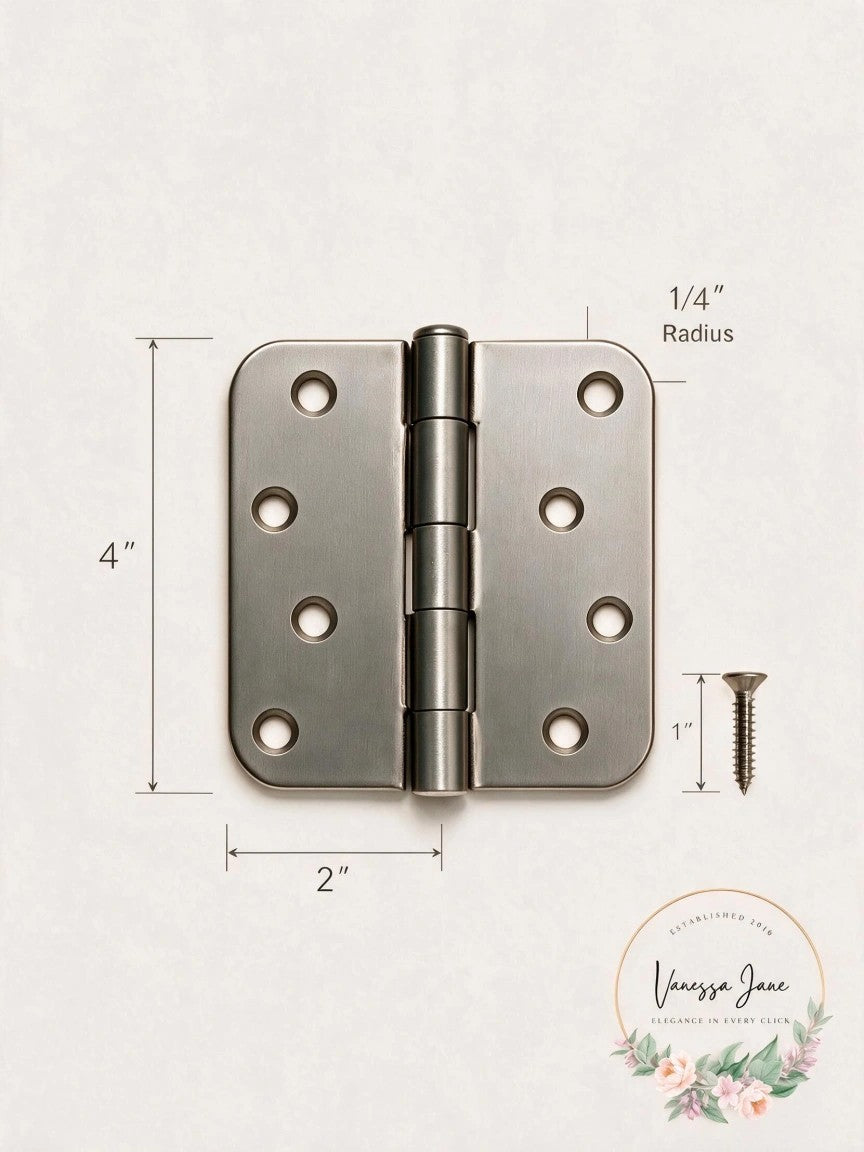 Deltana S44R415 4 X 4 X 0.25 in. Radius Hinge Steel-US15, 1 Set