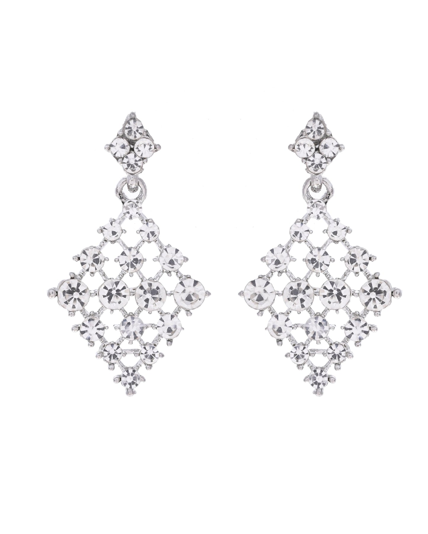 VOJ Silver-Plated AD-Studded Handcrafted Jewellery Set