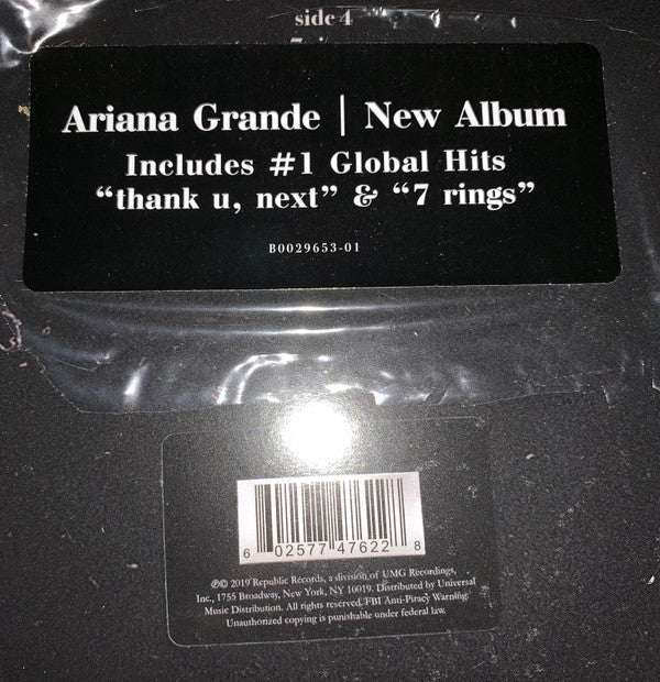 Ariana Grande Thank U, Next Republic Records 2xLP, Album Mint (M) Mint (M)