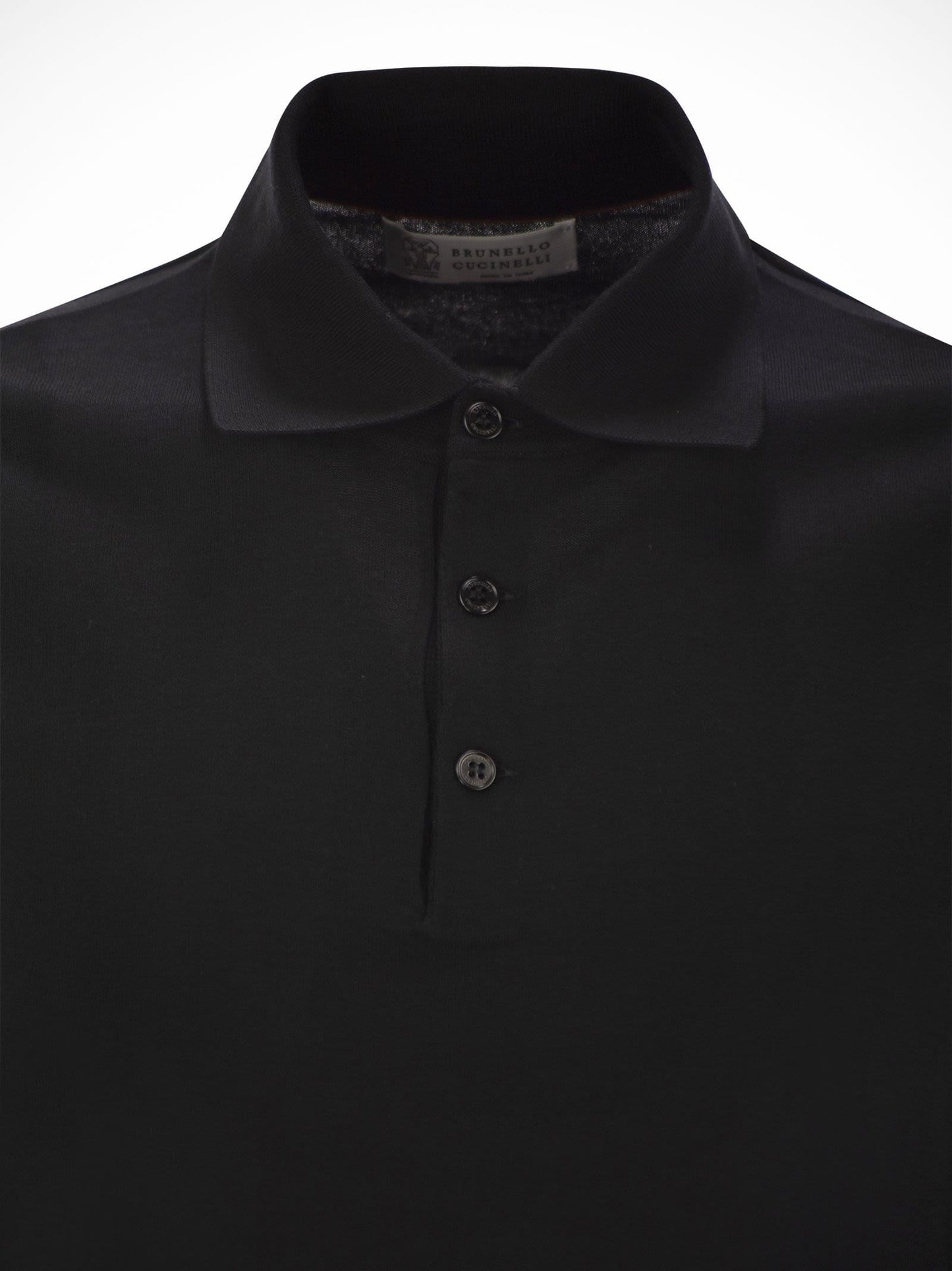 Brunello Cucinelli Men Lightweight Cotton Knit Polo Shirt