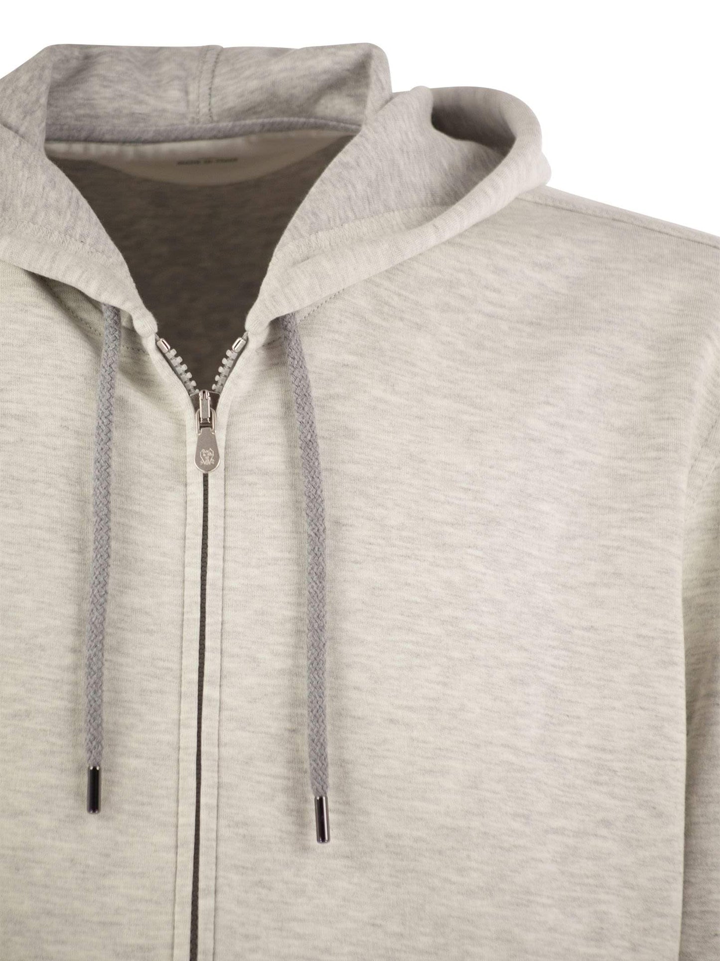 Brunello Cucinelli Men Cotton, Cashmere And Silk Fleece Zipped Topwear