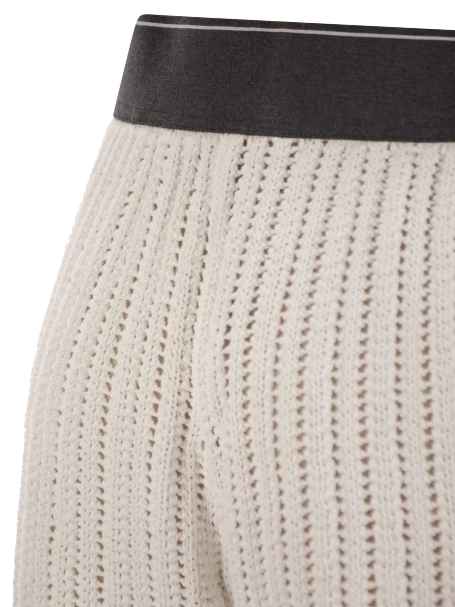Brunello Cucinelli Women Cotton Net Knit Shorts