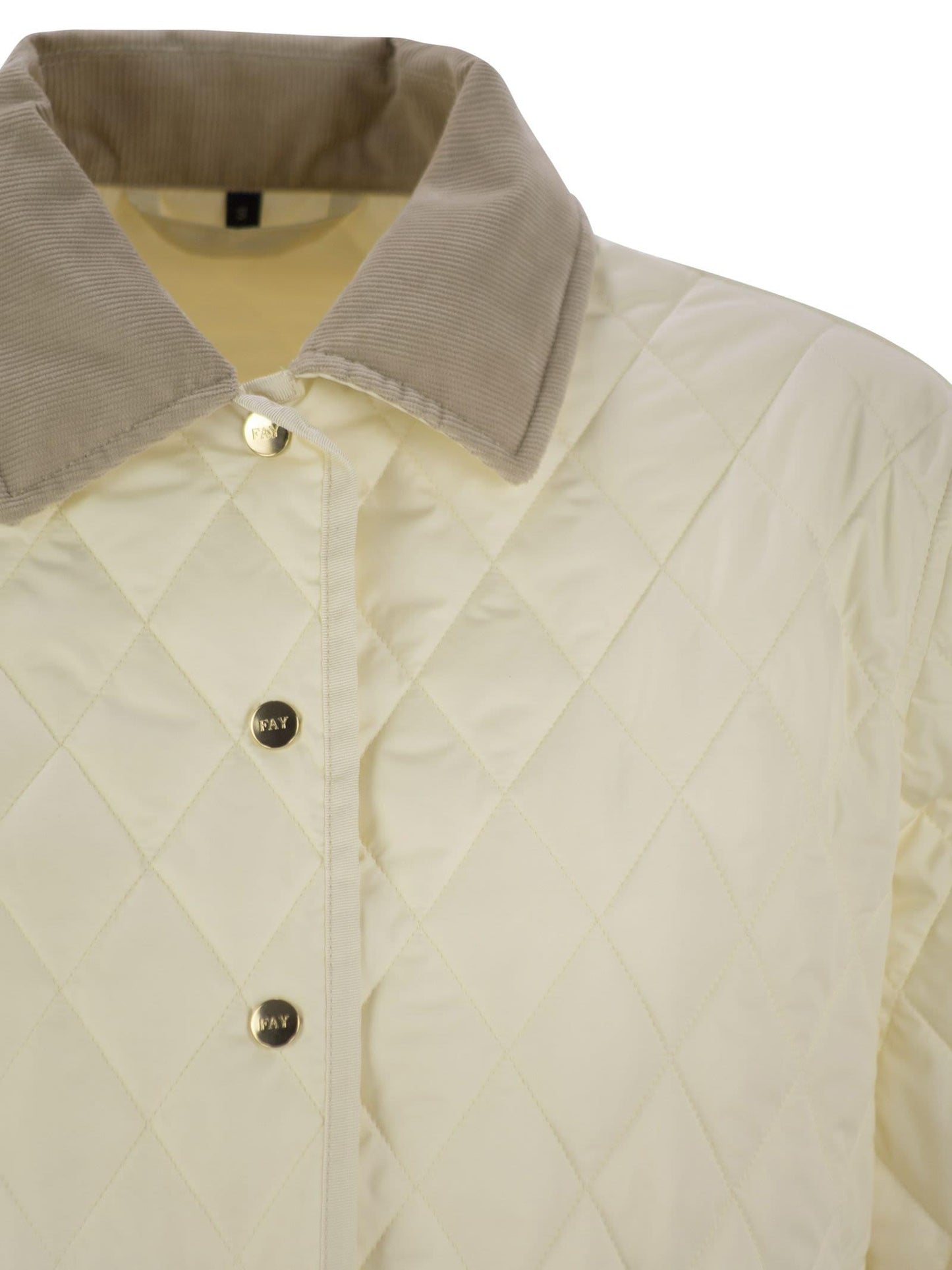 Fay Women Diamond Quilted Nylon Shirt Jacket