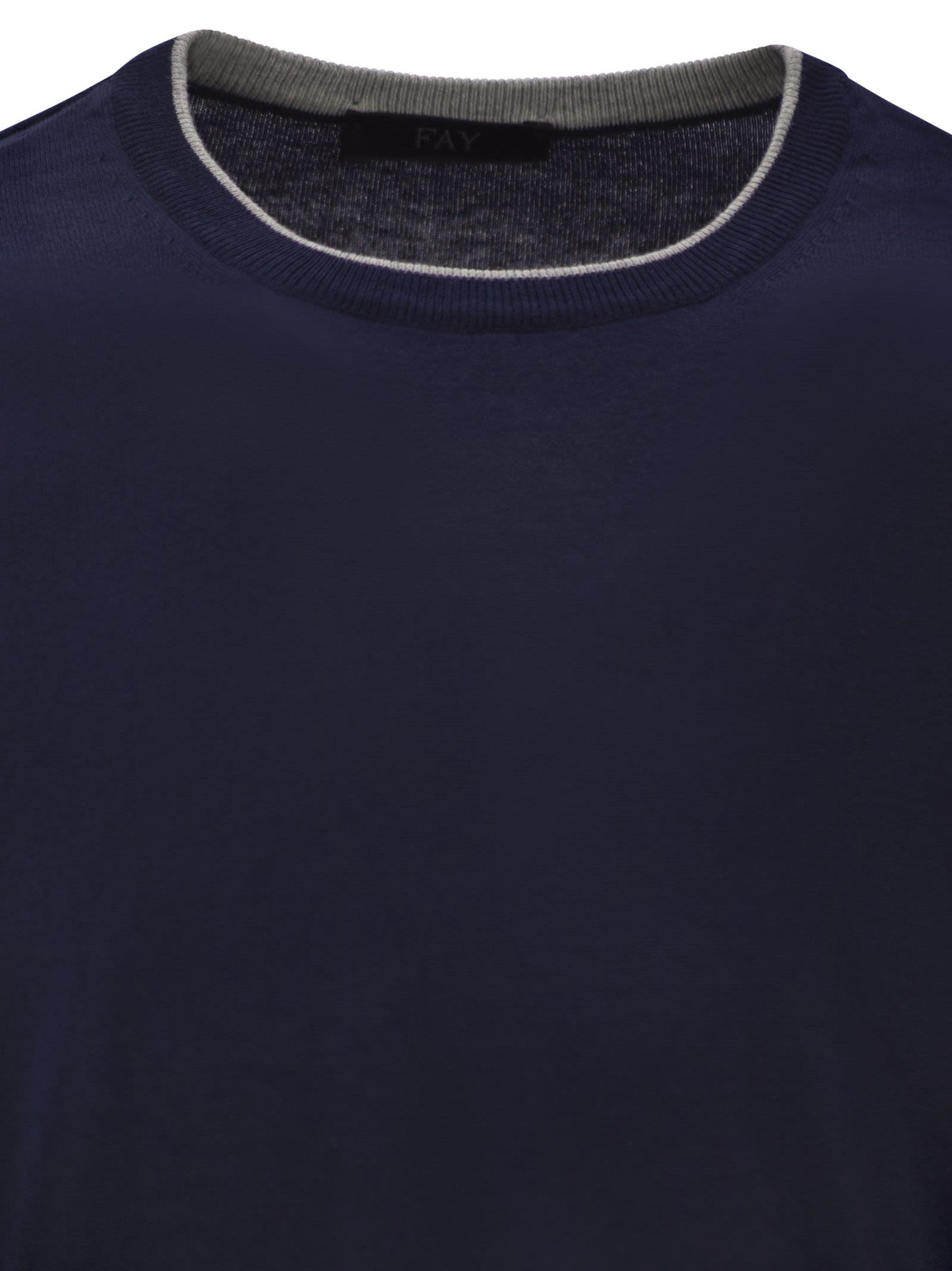 Fay Men Cotton Crew-Neck Jumper