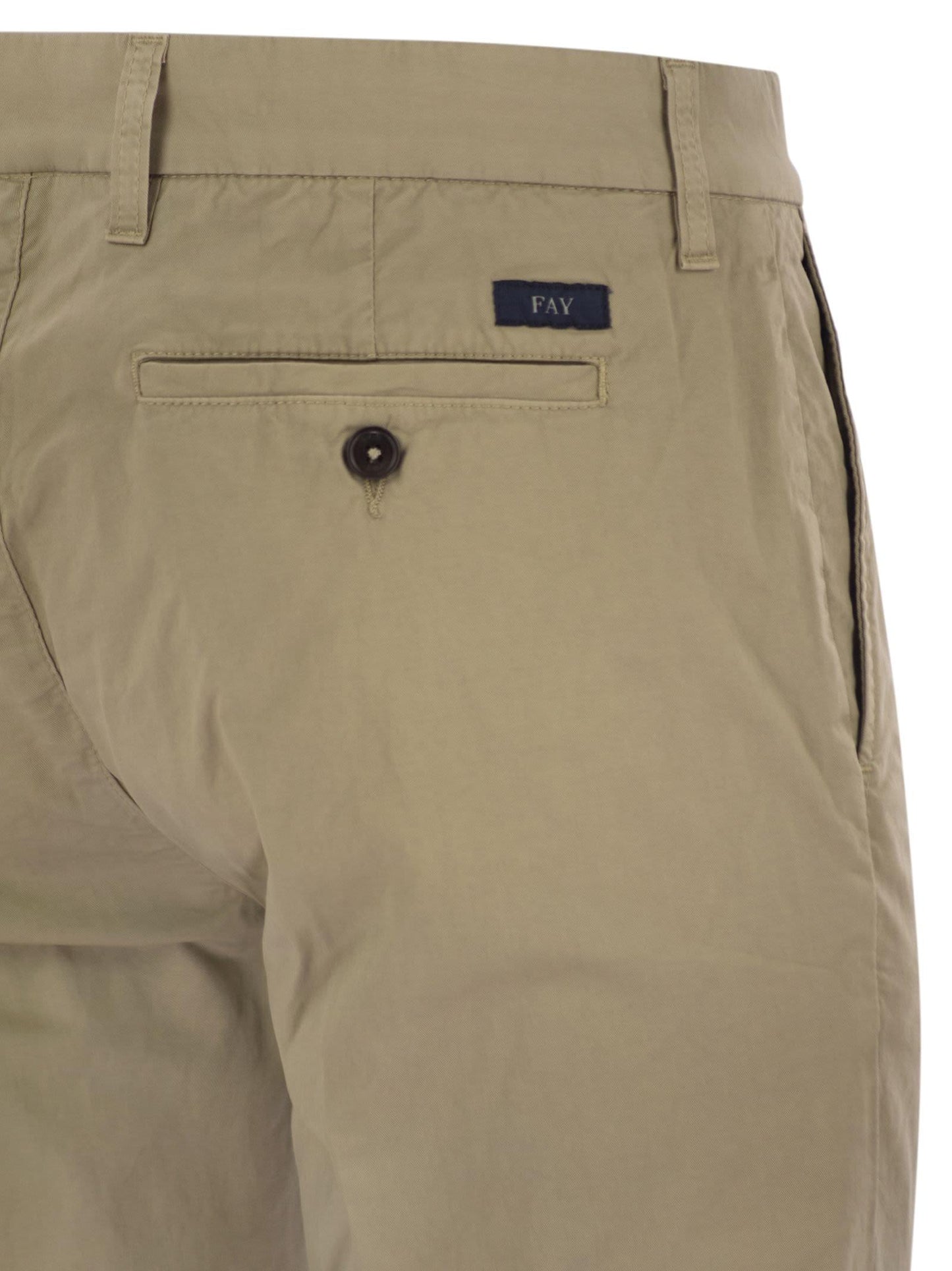 Fay Men Stretch Gabardine Slim Trousers