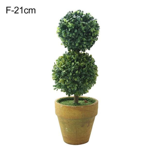 Artificial 1 Pc Heart Star Round Potted Decor Bonsai Ornament Home Garden Wedding Party Decor Home Decoration