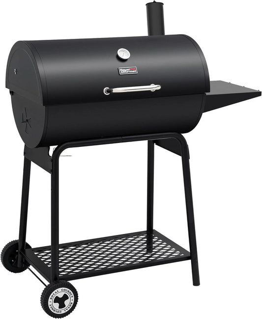 30 Inch Barrel Charcoal Grill With 627 Square Inches Cooking Space