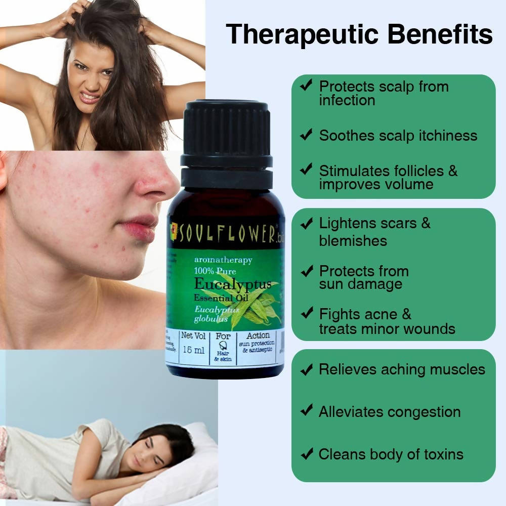 Soulflower Aromatherapy Pure Eucalyptus Essential Oil