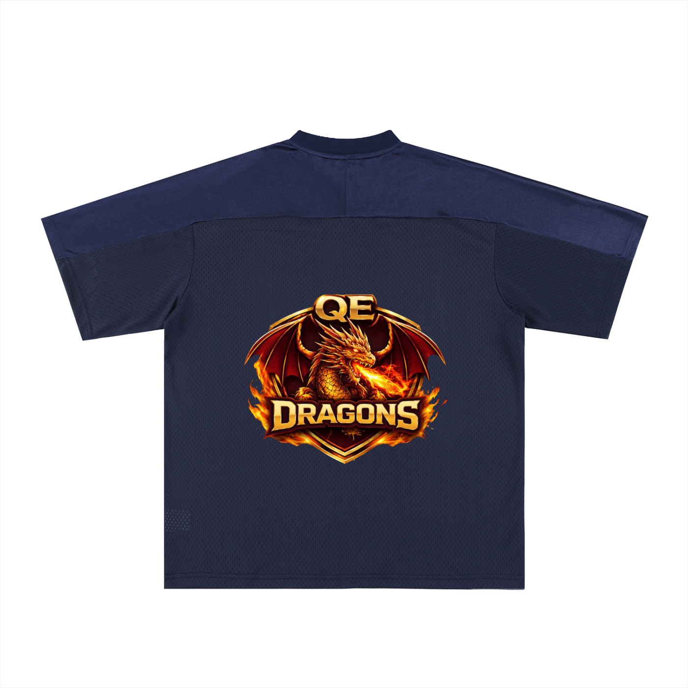 QE Dragons Oversized Mesh V-Neck Soccer Jersey