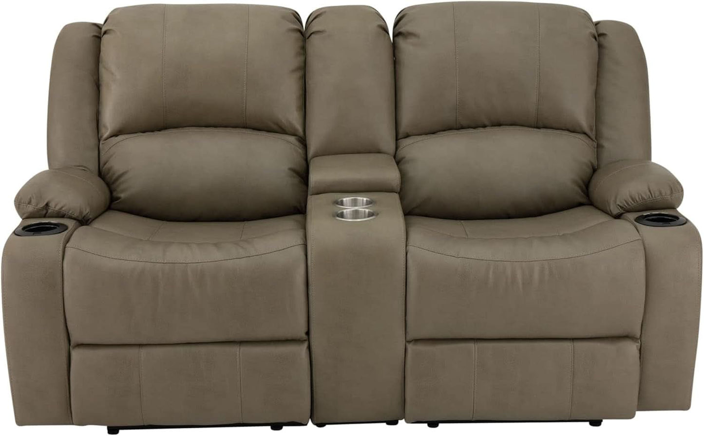 67 Inch Putty Powered RV Wall Hugger Recliner Sofa