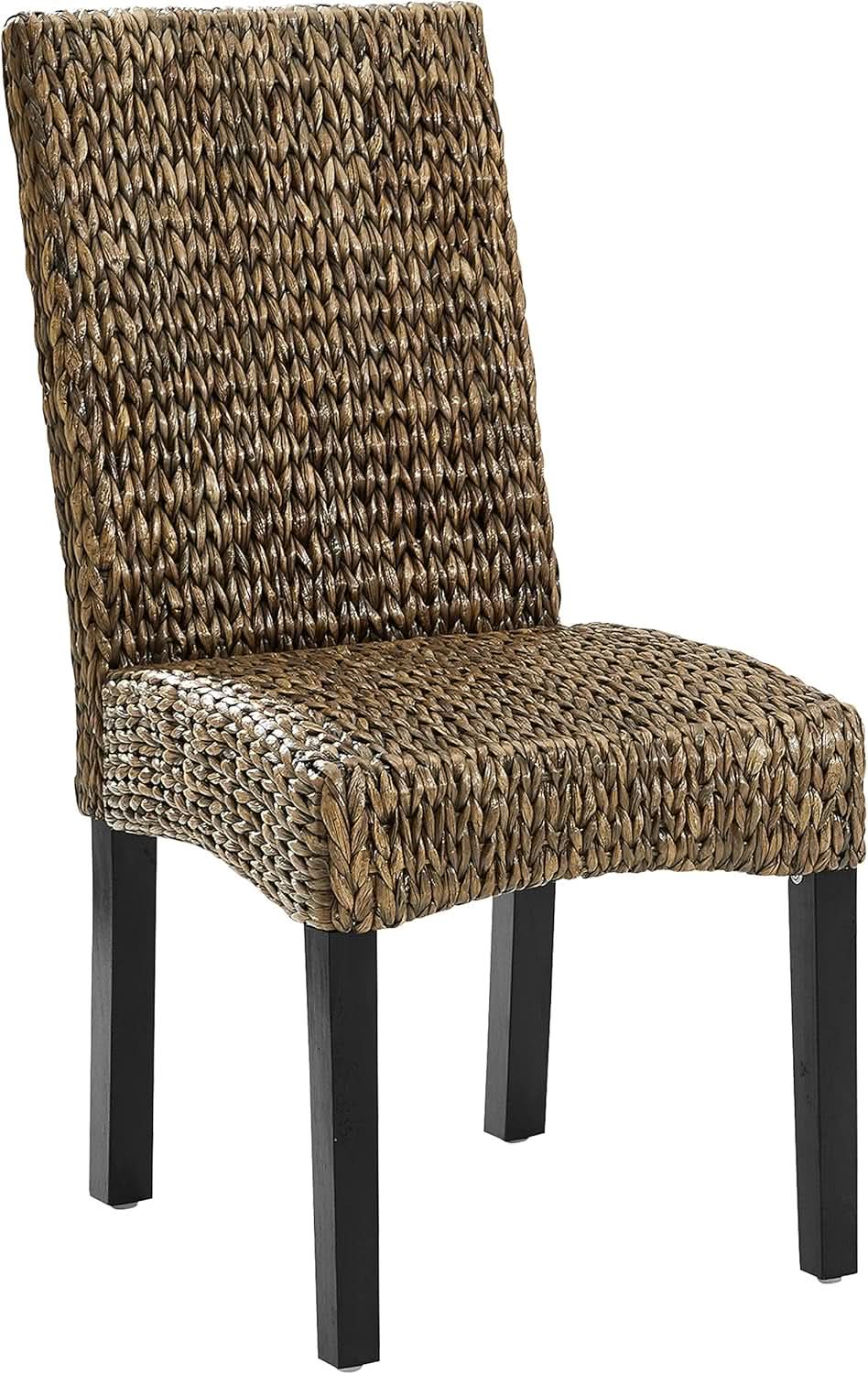 Edgewater Handwoven Rattan Dining Chairs Set Of 2 Seagrass