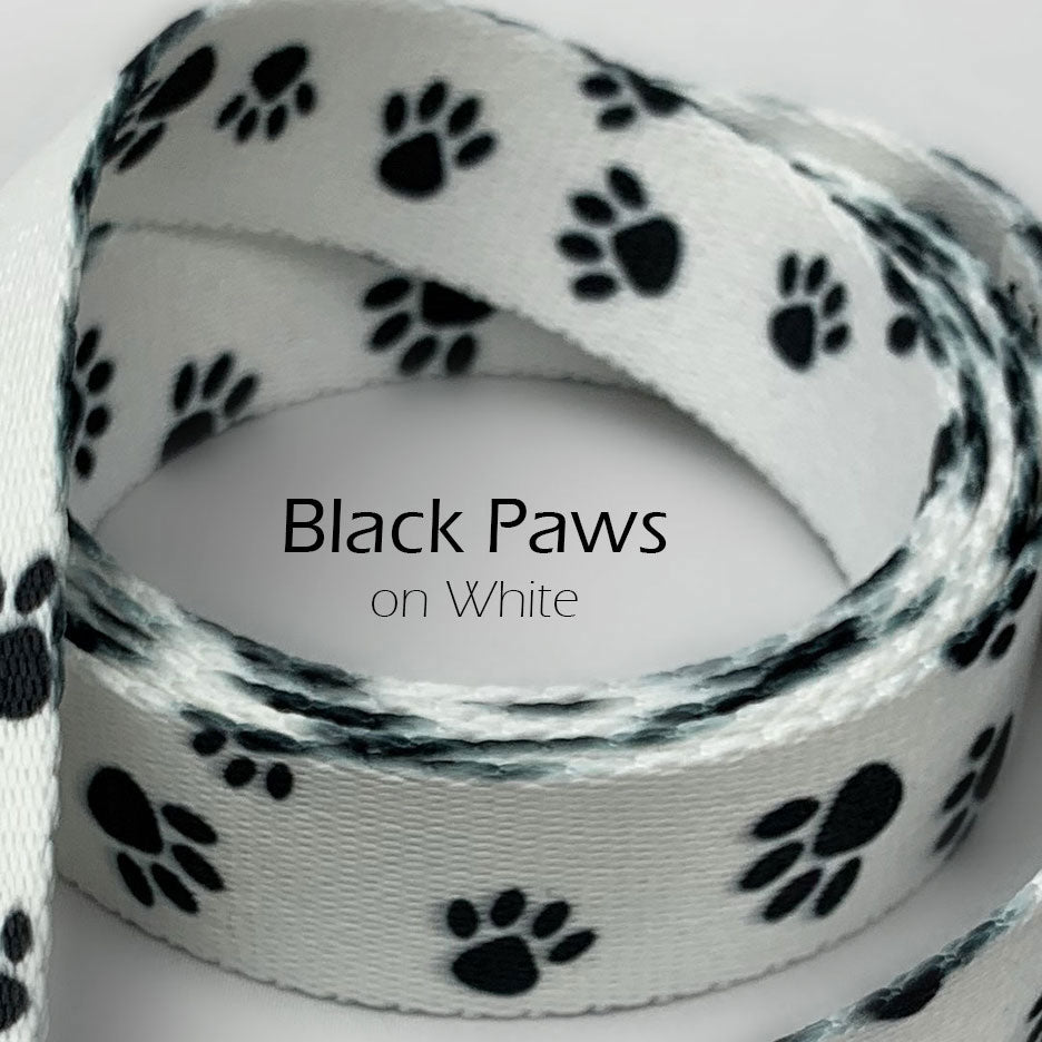 Dog Paws Strap for Purses and Handbags - 1" Wide Soft Nylon - Adjustable Shoulder to Crossbody Length - Customize Connector Style