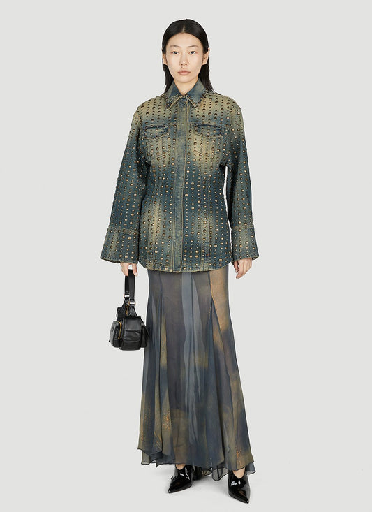 Blumarine Women Studded Denim Jacket