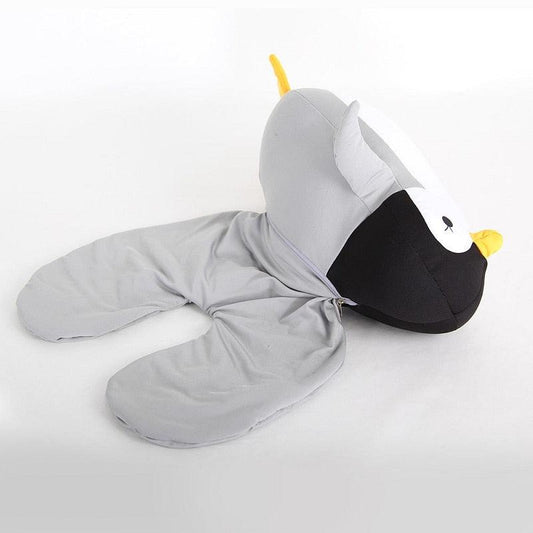 Bubble Kiss Soft Pillow Penguin U-Shaped Sleep Protection Neck Pillow Home Office Nap Body Pillows Travel Car Adult Cute Pillows U-Shaped Neck Pillow Throw Pillow Neck Supporter Foam particle Headrest Office Nap Desktop Pad Headrest