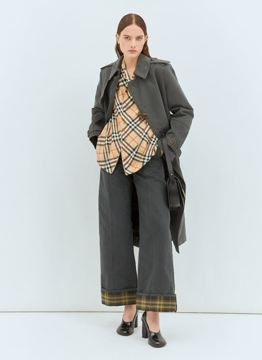 Burberry Women Check Silk Pyjama Shirt