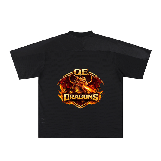 QE Dragons Oversized Mesh V-Neck Soccer Jersey
