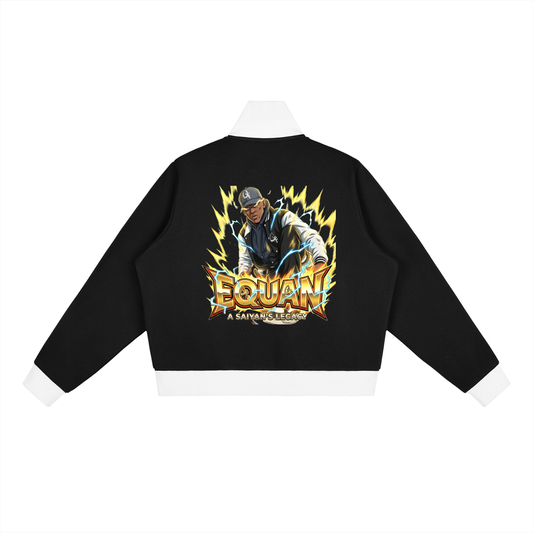 Equan Fury Side Stripe Fleece Cropped Track Jacket