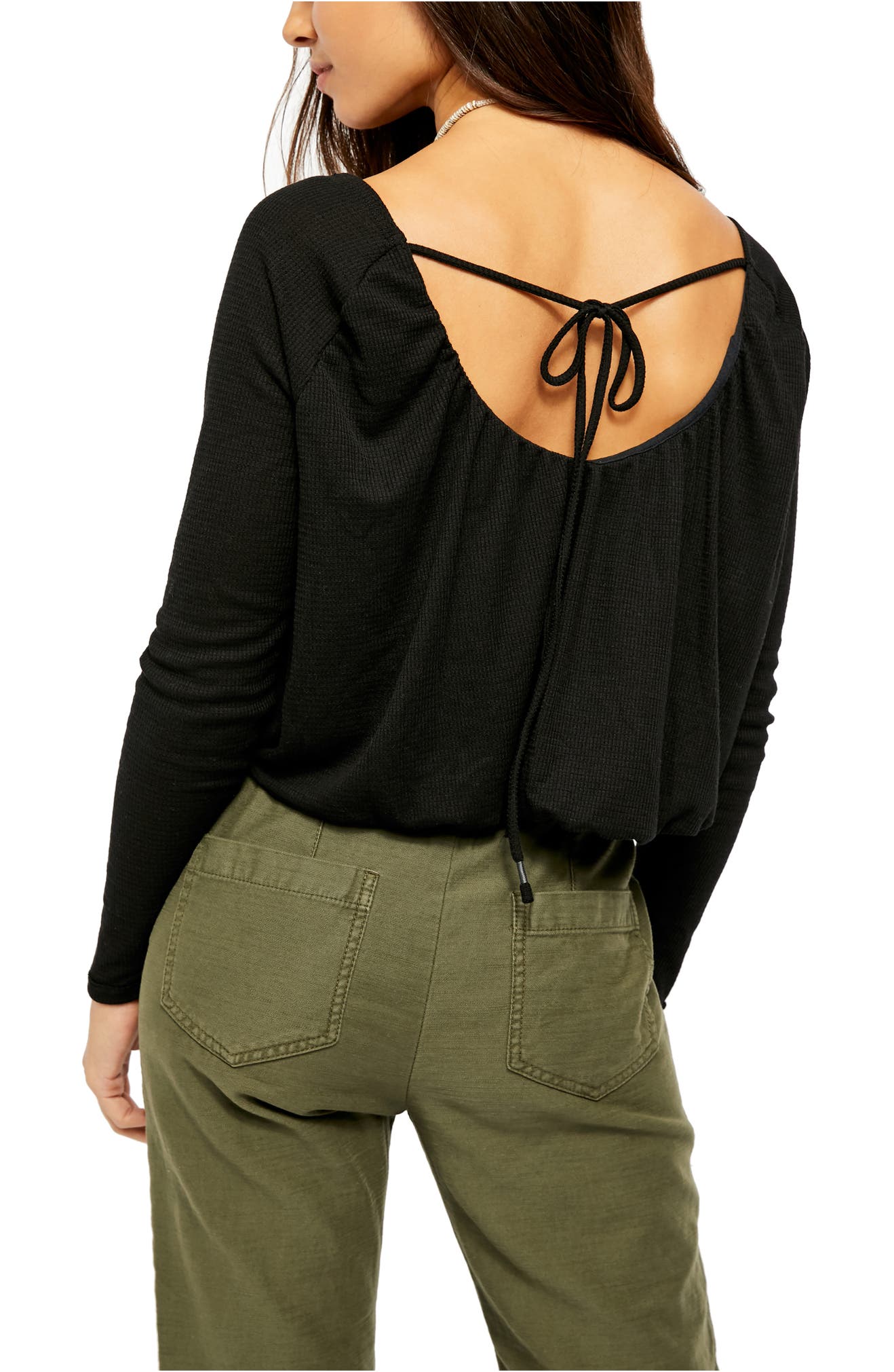 Free People Bondi Thermal Black, Size Large