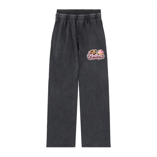 QE Muffins Vintage Washed Waist Pants