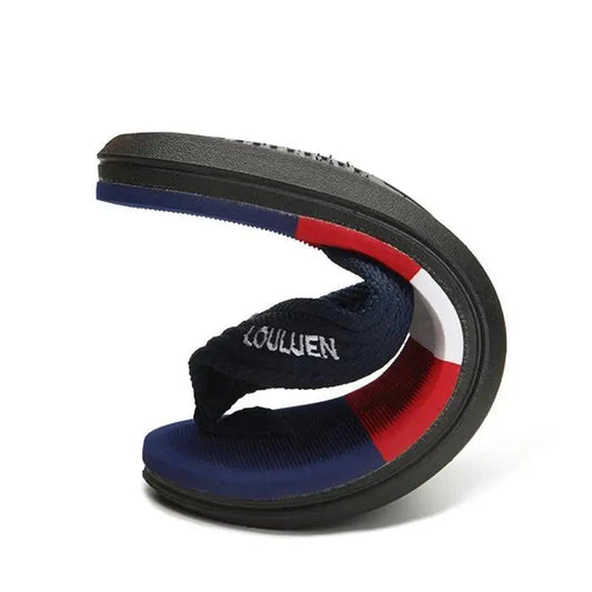 Casual Men Blue Summer Flip Flops High Quality Men Flip Flops Breathable Beach Slippers Outdoor Cool Simple Design Comfortable Walking Sandals