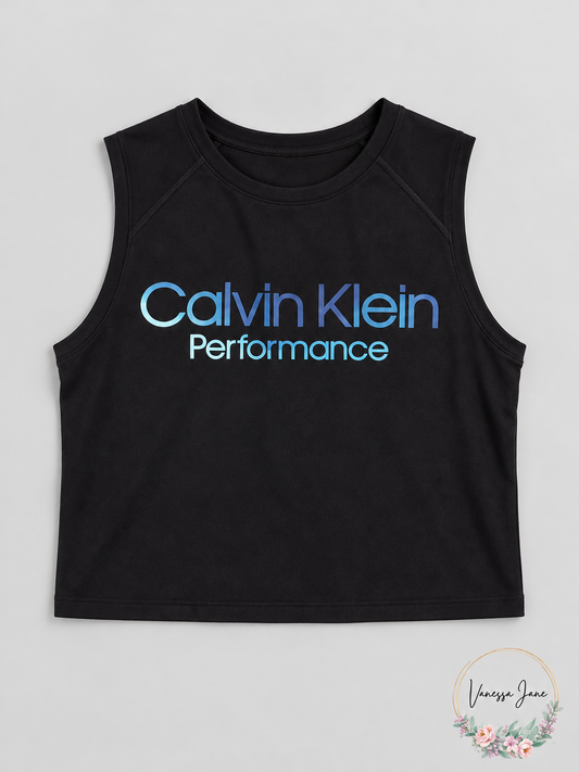 Calvin Klein Performance Womens Cropped Active Wear Tank Top